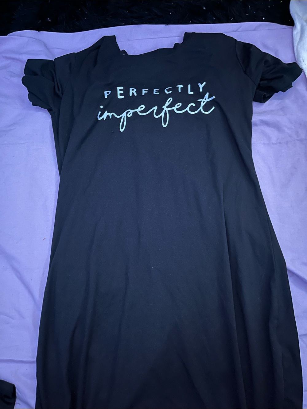 Perfectly Imperfect Black Sleep Shirt - Picture 1 of 1